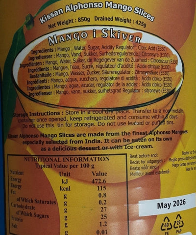 Kissan Mango Slices Alphonso 850g