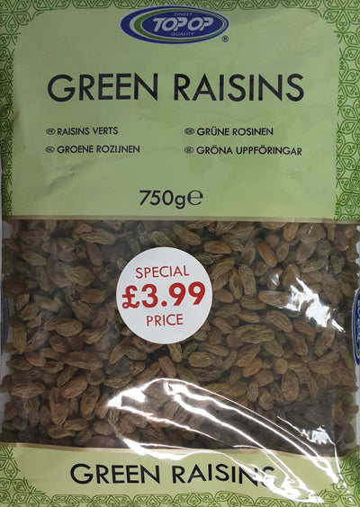 Top Op Green Raisins 750g