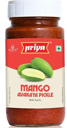 Priya Pickle Mango Avakaya without Garlic 300g