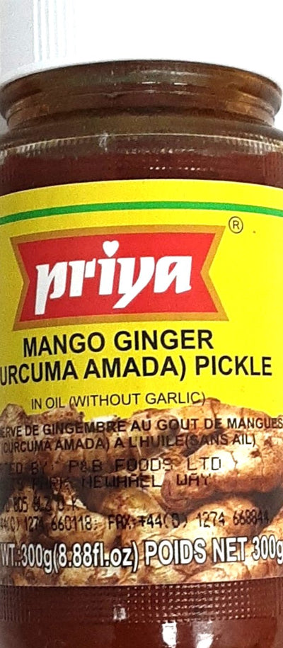 Priya Pickle Mango Ginger In Oil Without Garlic 300g