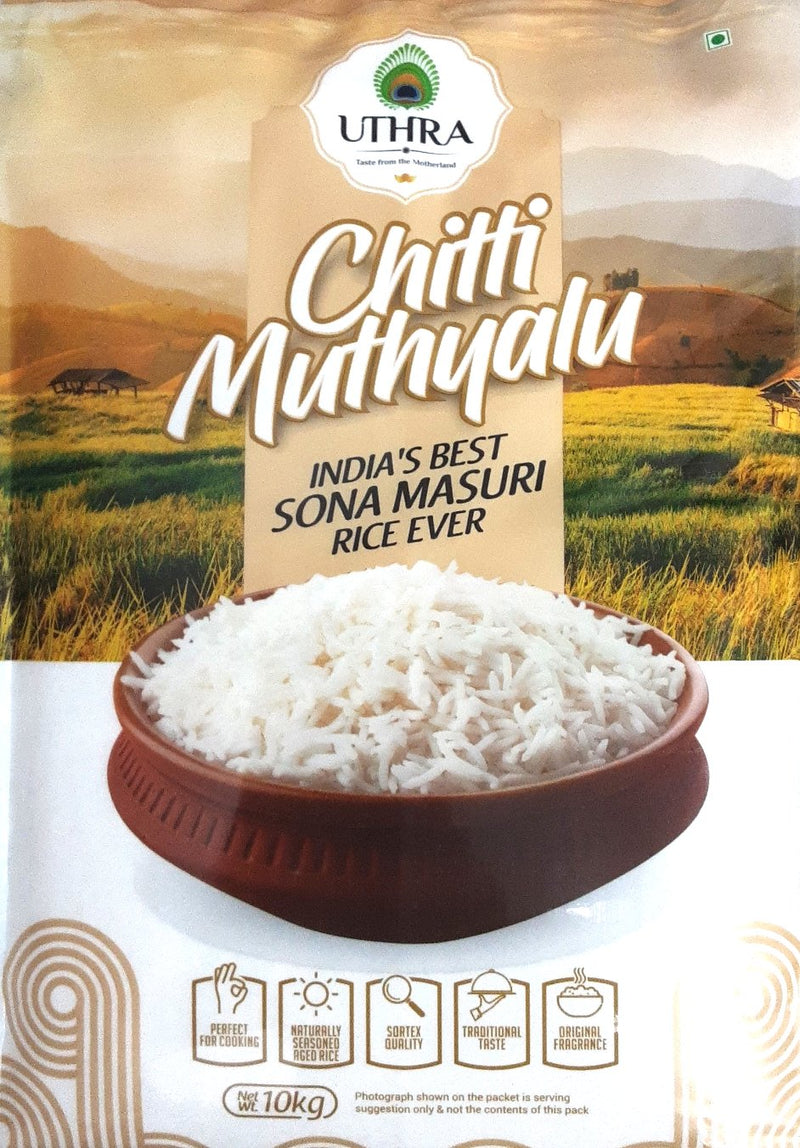 Uthra Chitti Muthyalu Sona Masoori Rice 10Kg