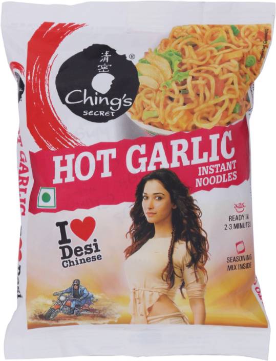 Chings Instant Noodles Hot Garlic 60g