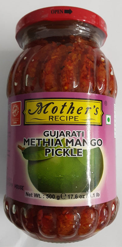 Mother's Gujarati Methia Mango Pickle 500g - ExoticEstore