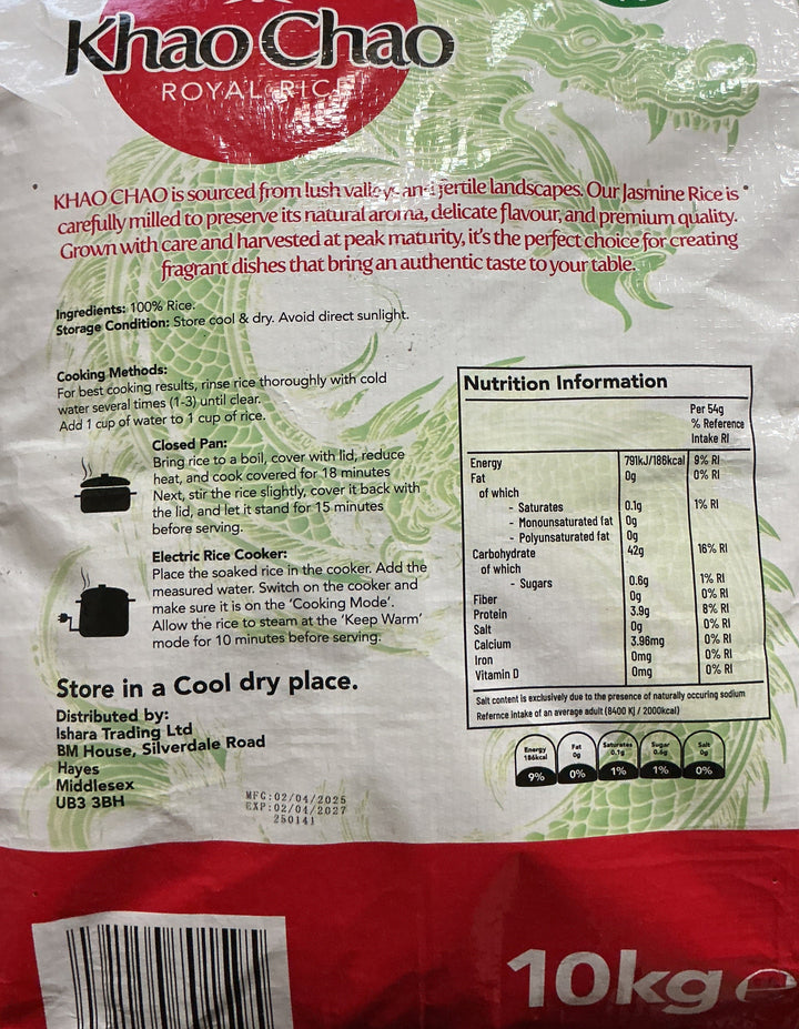 Khao Chao Rice Premium Jasmine AAA 10Kg