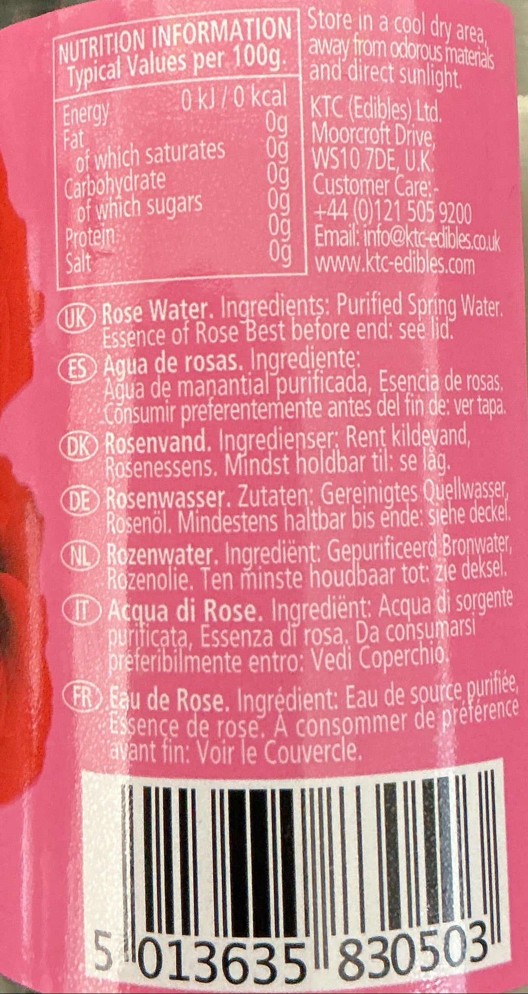 KTC Rose Water 190ml