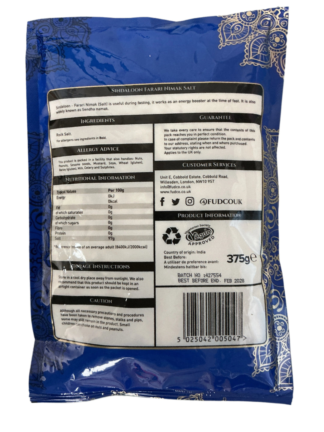 Fudco Salt Sindaloon Farai Namak 375g