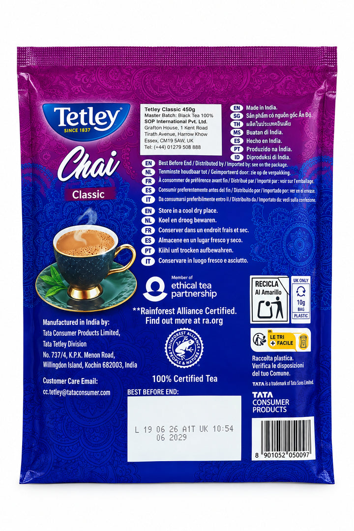 Tetley Chai Premium Loose Leaf Tea Classic 450g