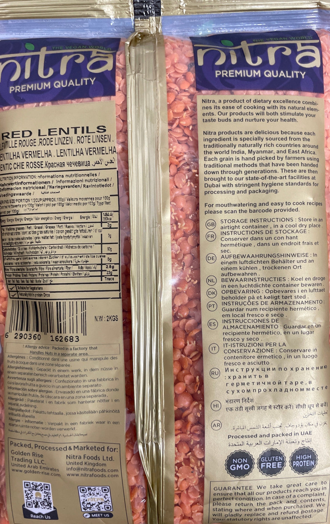 Nitra Lentils Red Dall 500g Buy 1 Get 1 Free Mix & Match