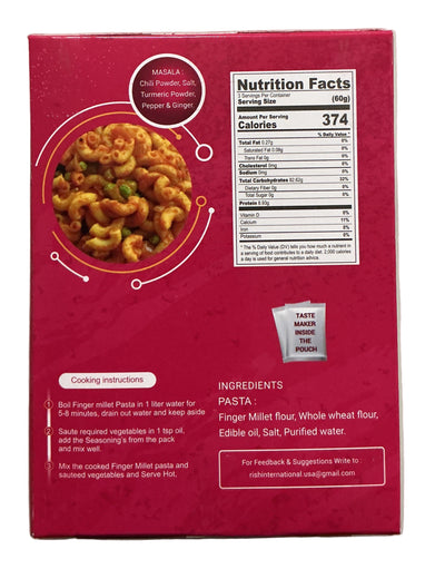 Shree Krishna Raggi Millet Macaroni Pasta 180g