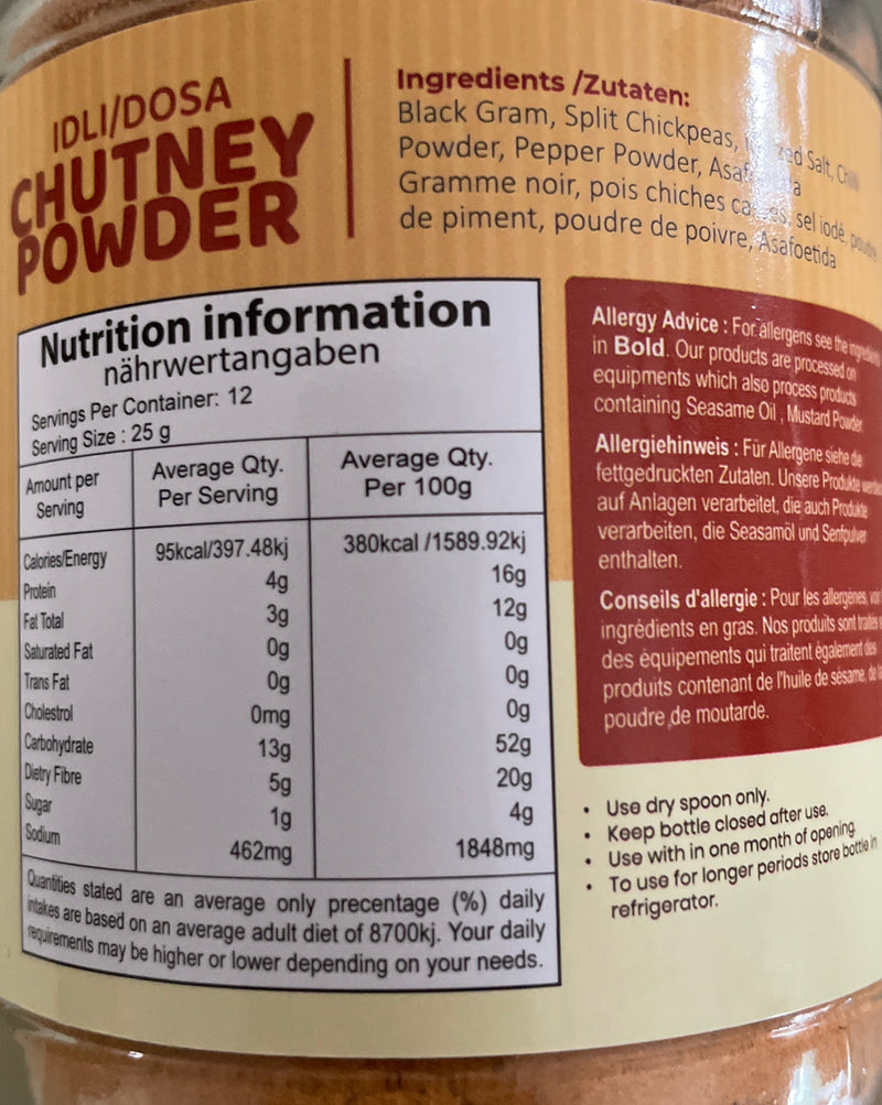 Malabar Choice Idli Dosa Chutney Powder 300g