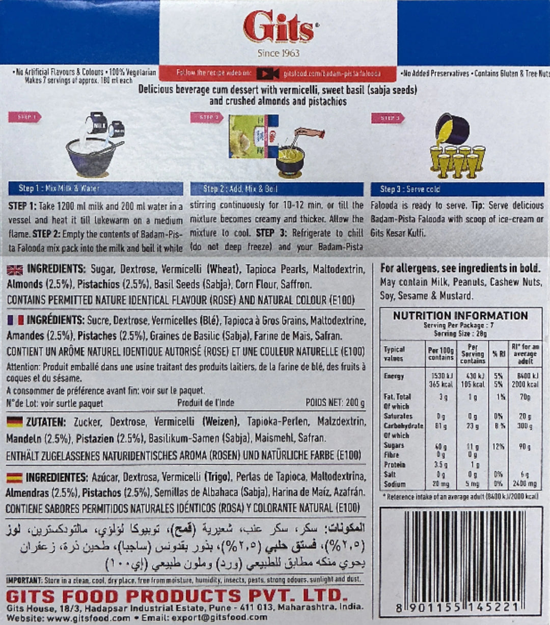 Gits Falooda Badam Pista 200g