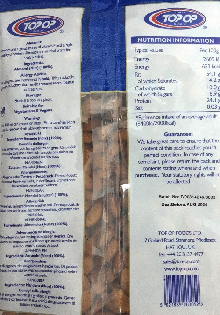 Top Op Almonds 750g