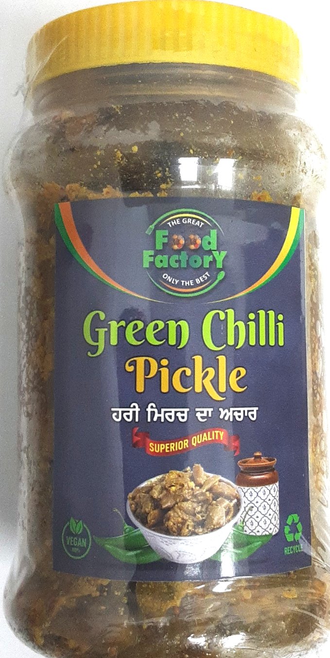 Food Factory Pickle Green Chilli Marwadi 800g