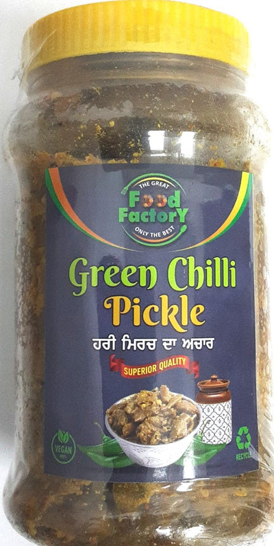 Food Factory Pickle Green Chilli 800g