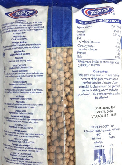 Top Op Chick Peas 2Kg