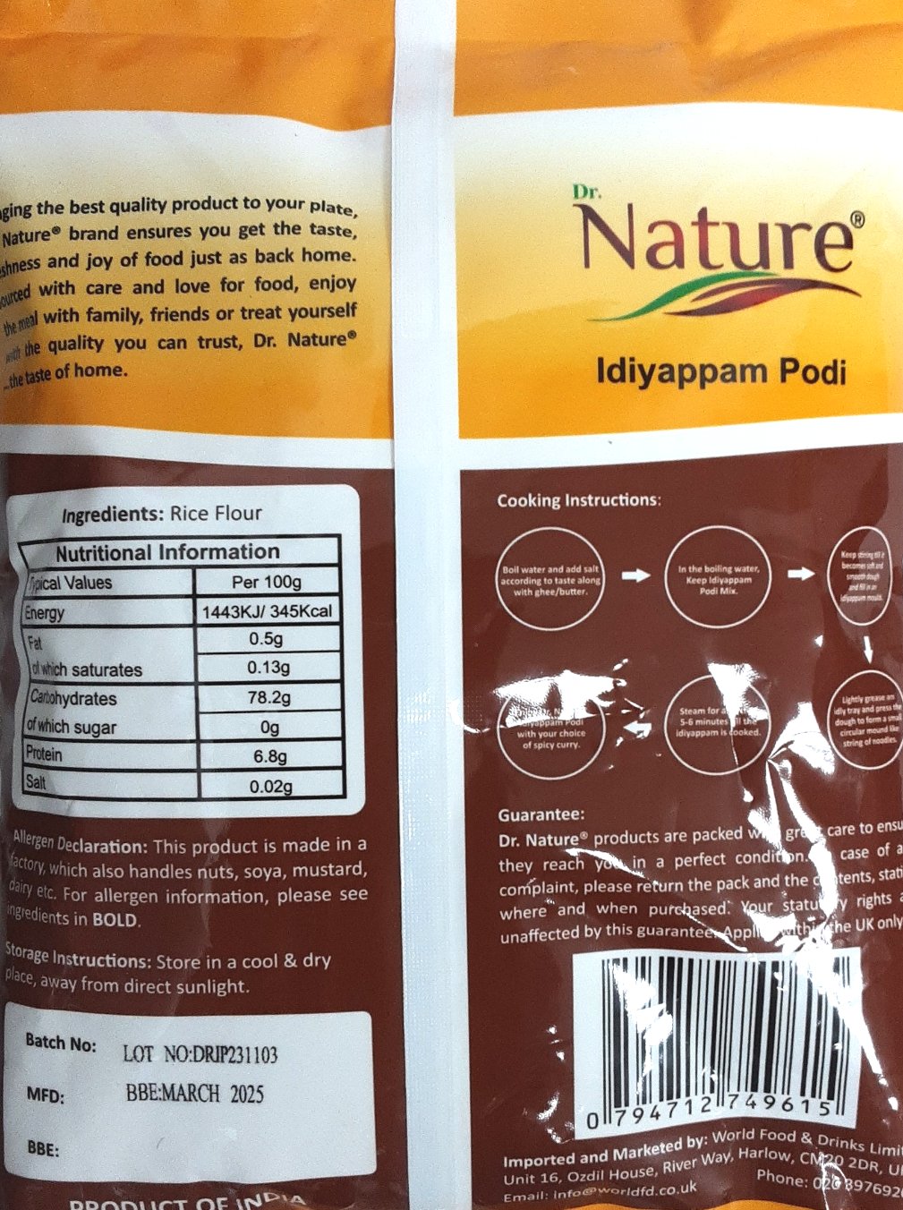 Dr Nature Traditional Idiyappam Podi 1Kg - ExoticEstore