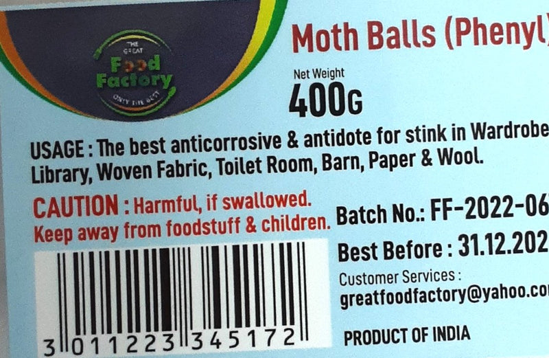 Food Factory Moth Balls Phenyl 400g