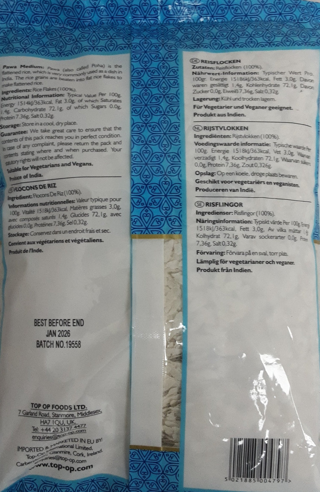 Top Op Pawa Medium Rice Flakes 1Kg