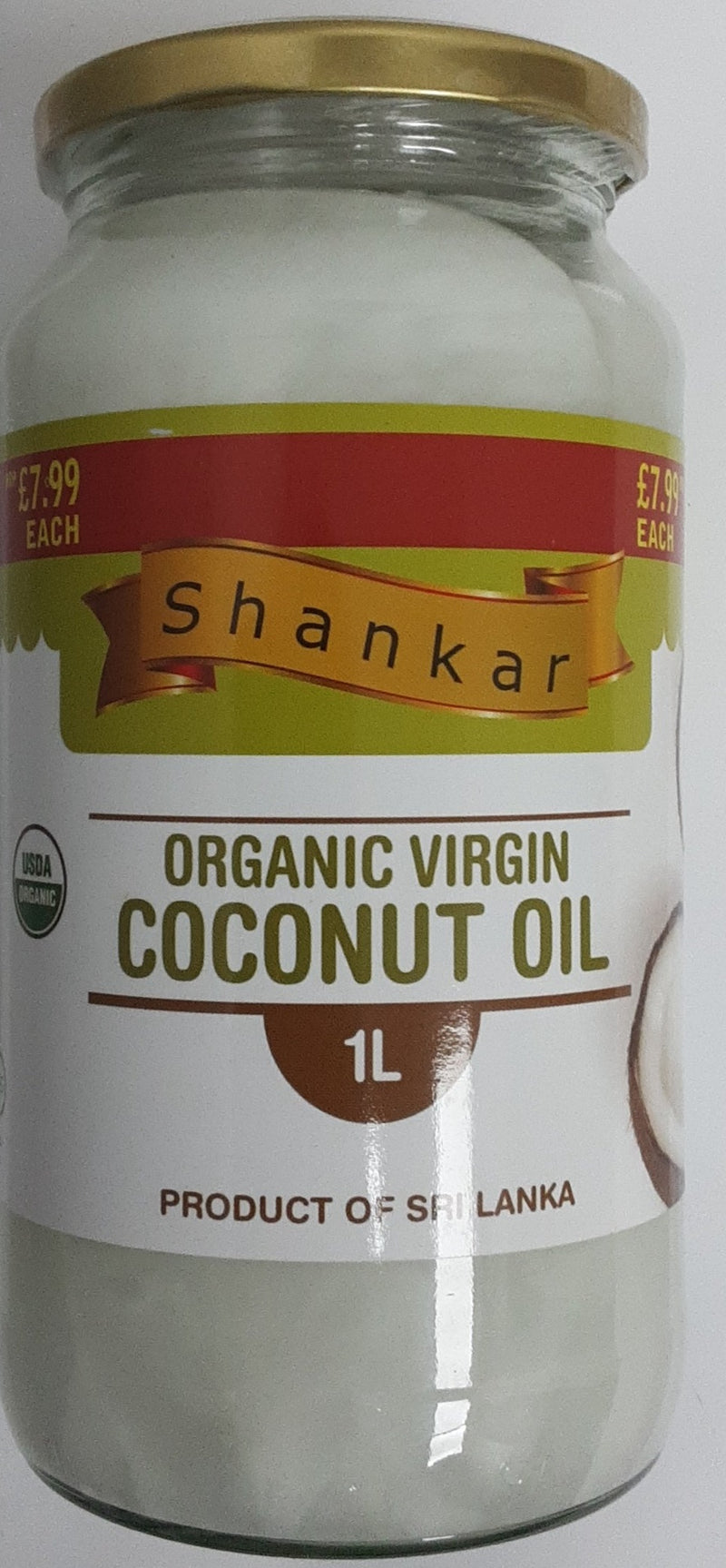 Shankar Organic Virgin Coconut Oil 1L
