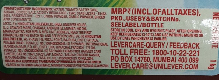 Kissan Fresh Tomato Ketchup 500g