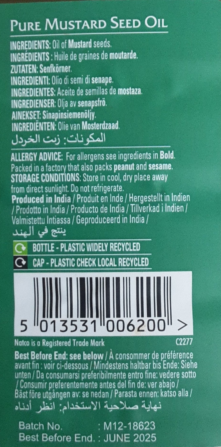 Natco Kachi Ghani Pure Mustard Oil 4 ltr