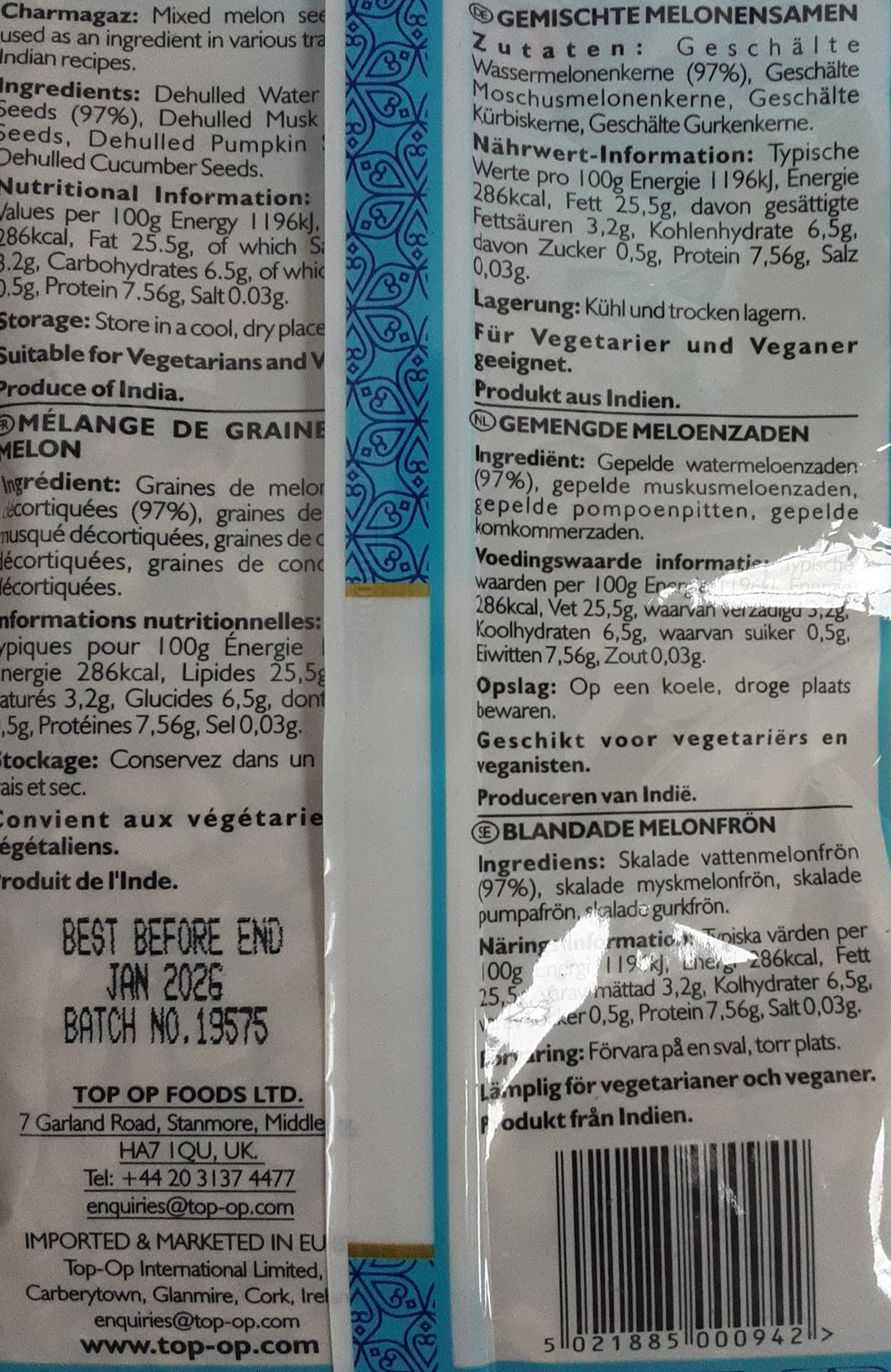 Top Op Charmagaz Mixed Melon Seeds 100g