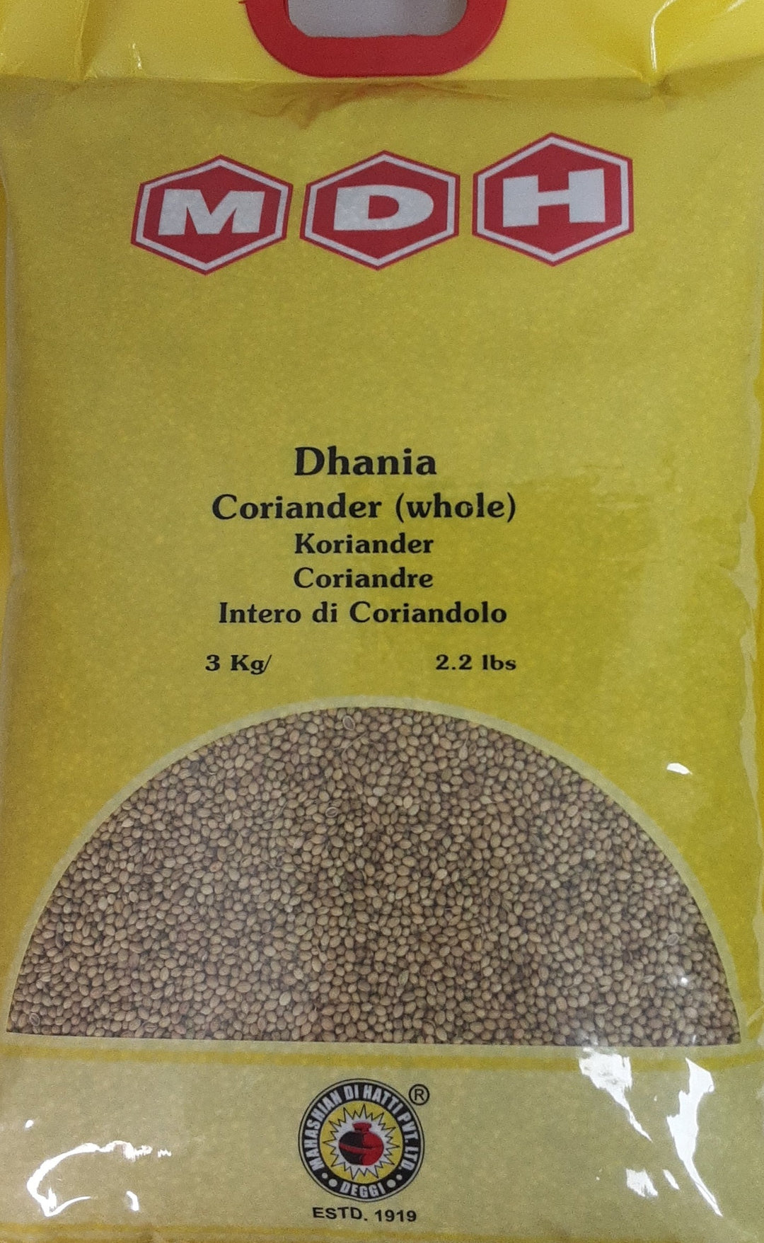 MDH Dhania Coriander Whole 5Kg