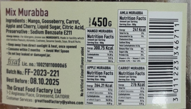 Food Factory Murabba Mix 450g