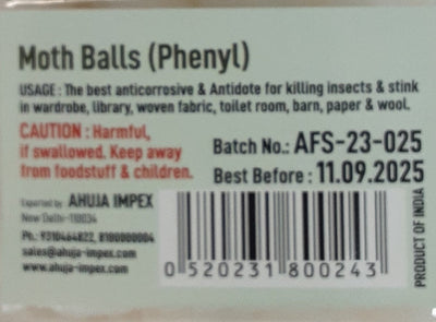 Ahuja Foods Moth Balls Phenyl 400g