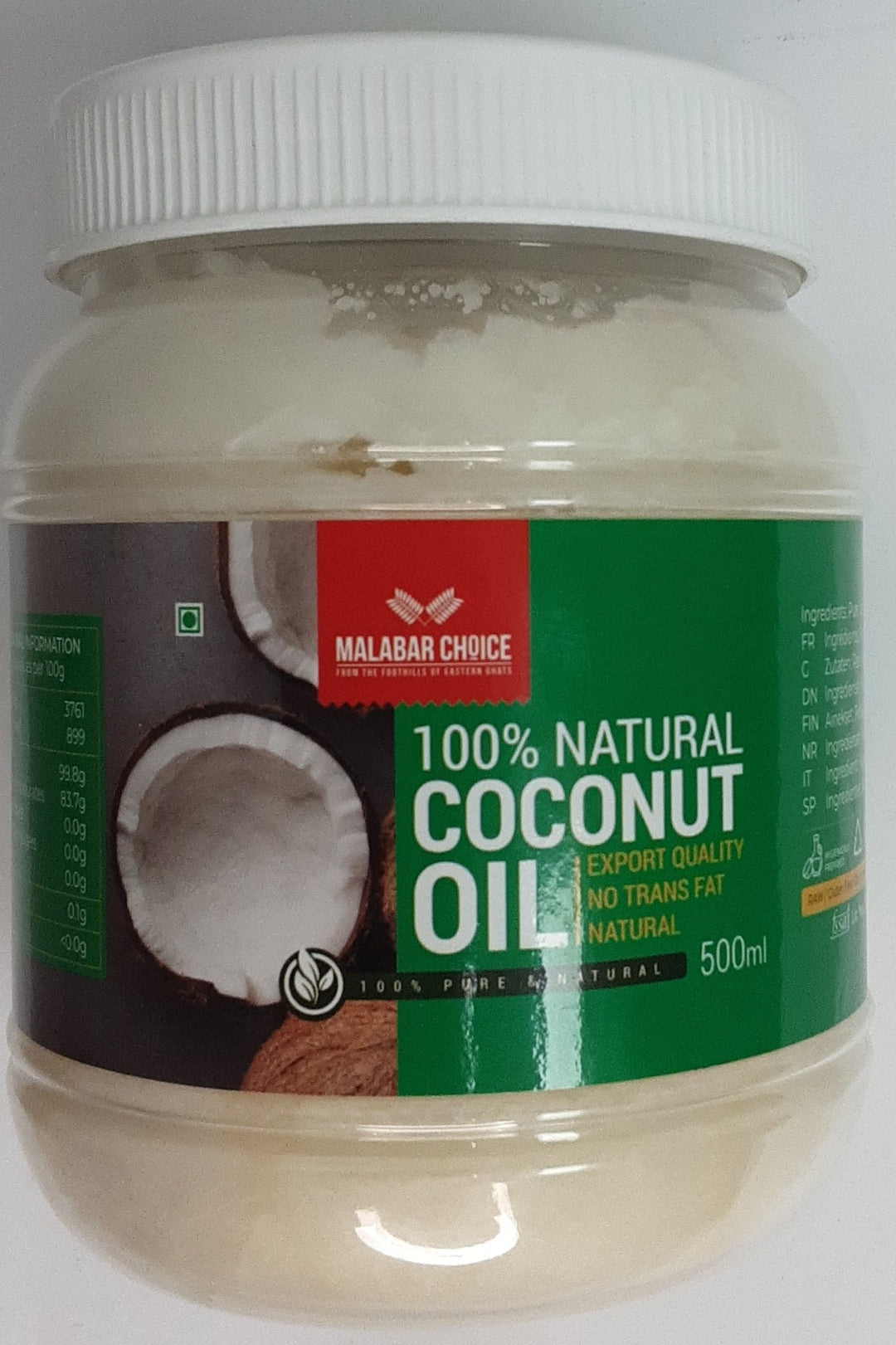 Malabar Choice Cooking Oil 100% Natural Coconut 500ml