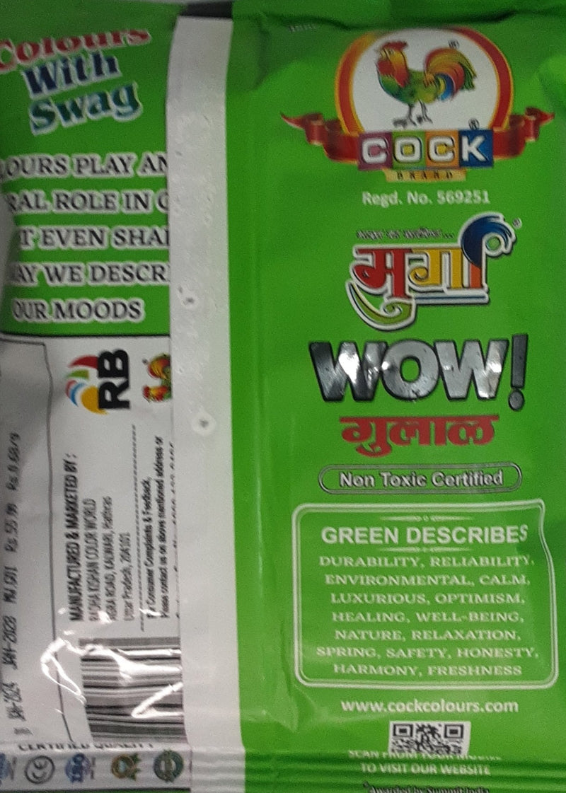 Murga Chaap Gorgeous Green Gulal Holi Colours 80g Mix & Match Buy 1 Get 1 Free