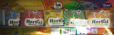 Murga Chaap Herbal Gold Plus Gulal Holi Colours 5 Pack 70g Each