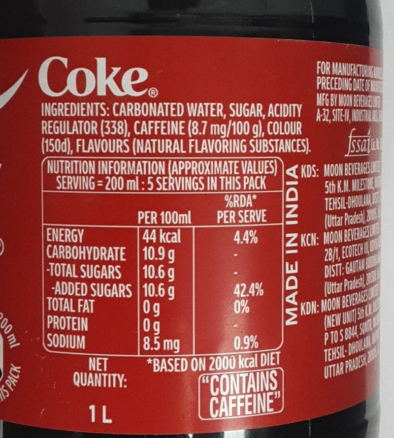 Coca Cola Desi Original Taste 1ltr