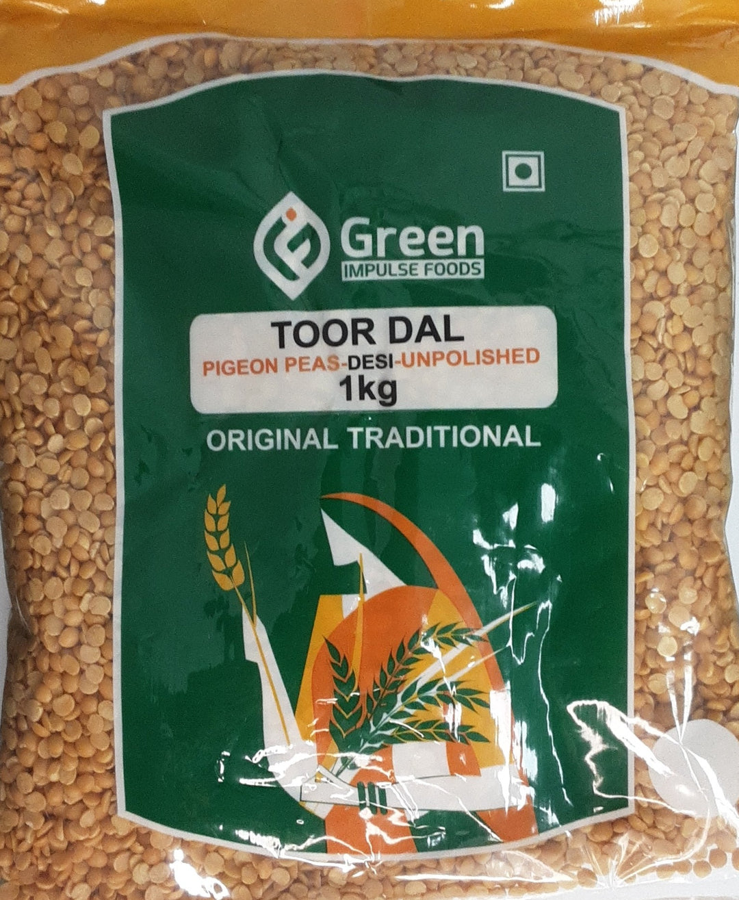 Green Impulse Foods Lentils Toor Dall Unpolished Desi 1Kg