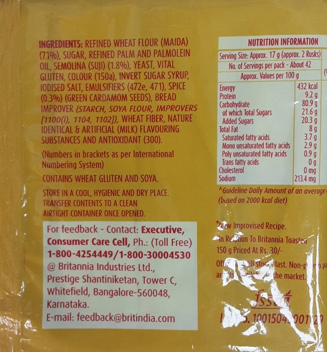 Britannia Rusk Toastea Elaichi Family Saver Pack 700g