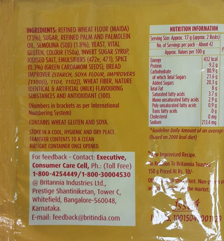 Britannia Rusk Toastea Elaichi Family Saver Pack 700g