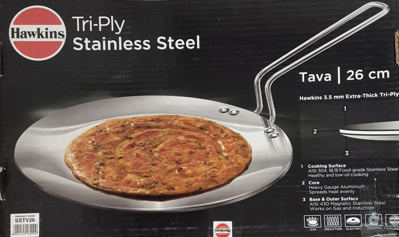 Hawkins Stainless Steel Tawa 26cm