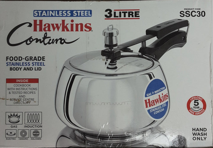 Hawkins Pressure Cooker Stainless Steel 3Litre ExoticEstore