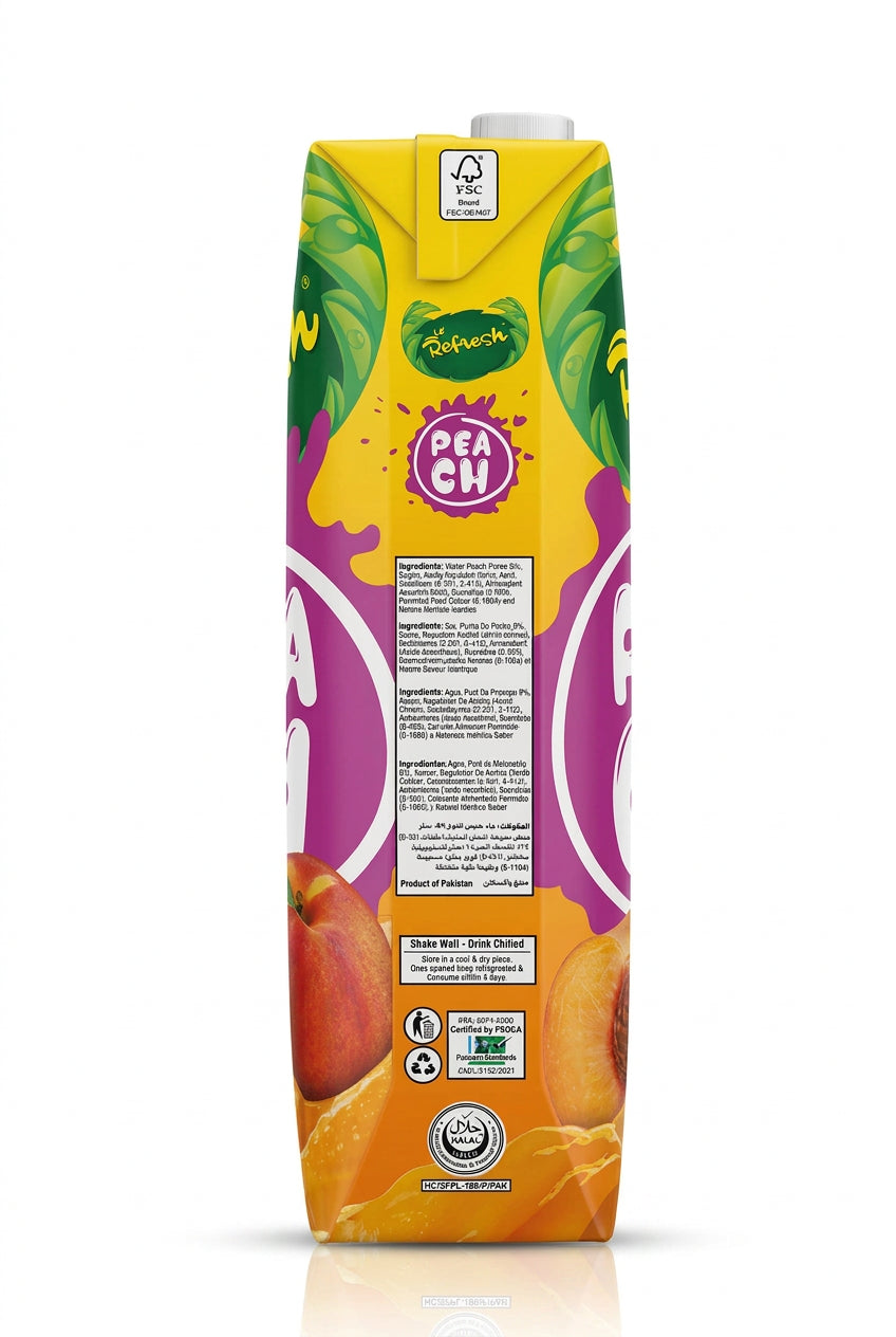 Refresh Fruit Drink Peach 1ltr