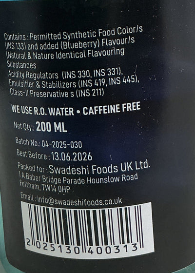 Food Factory Soda Blue Berry Mojito Bante Wali Bottle 200ml