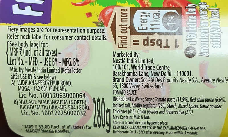 Maggi Hot & Sweet Tomato Chilli Sauce 500g