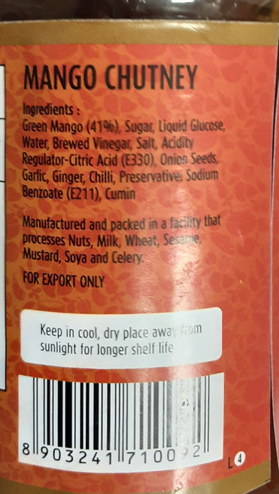 Suhana Pravin Mango Chutney Sweet 340g