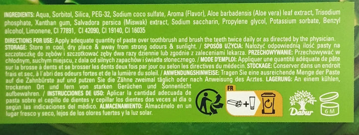 Dabur Toothpaste Sooth + Protect Aloe Vera 100ml