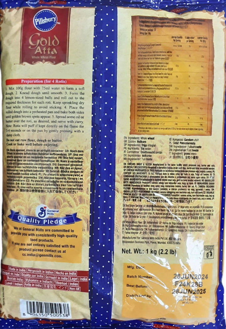 Pillsbury Atta Gold Whole Wheat Flour 1Kg