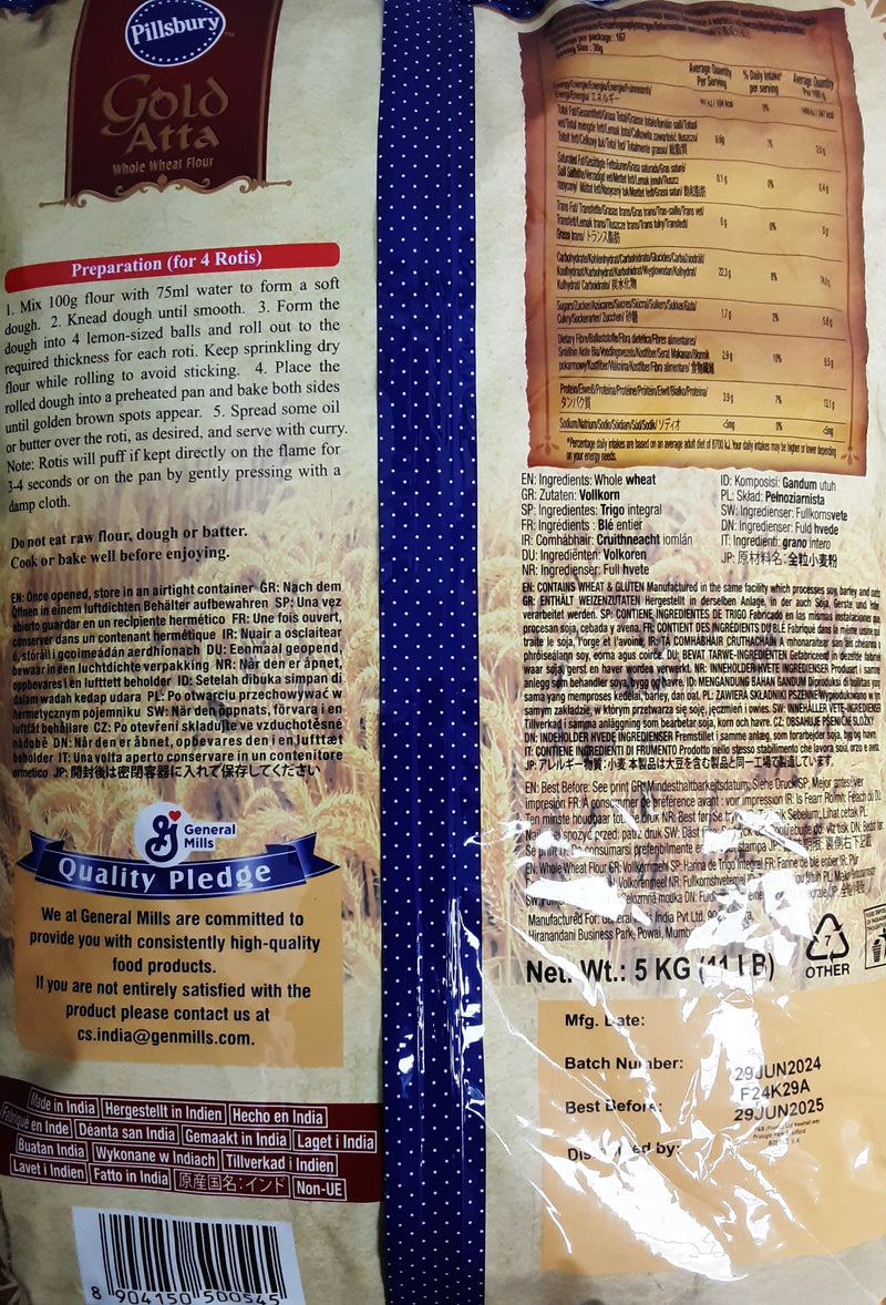 Pillsbury Flour Gold Whole Wheat Atta 5kg