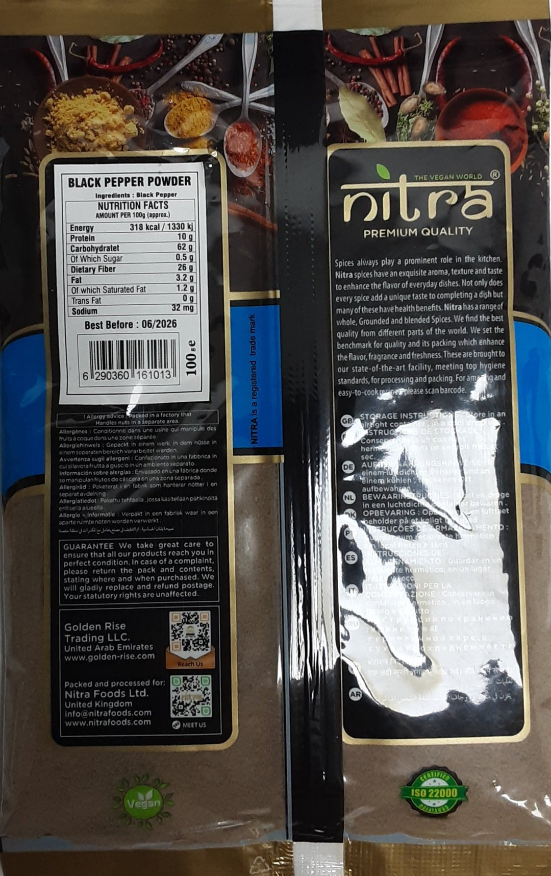 Nitra Black Pepper Powder 100g