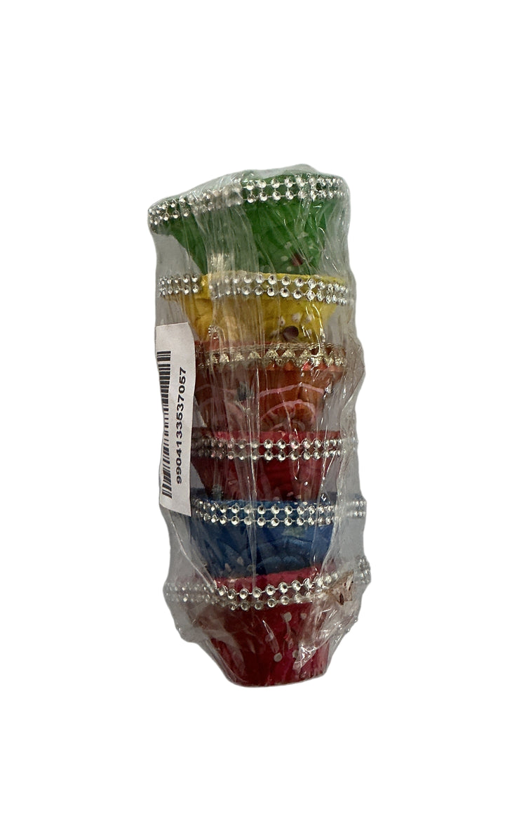 Diwali Designer Clay Diyas Assorted Design Heart 6 Pack
