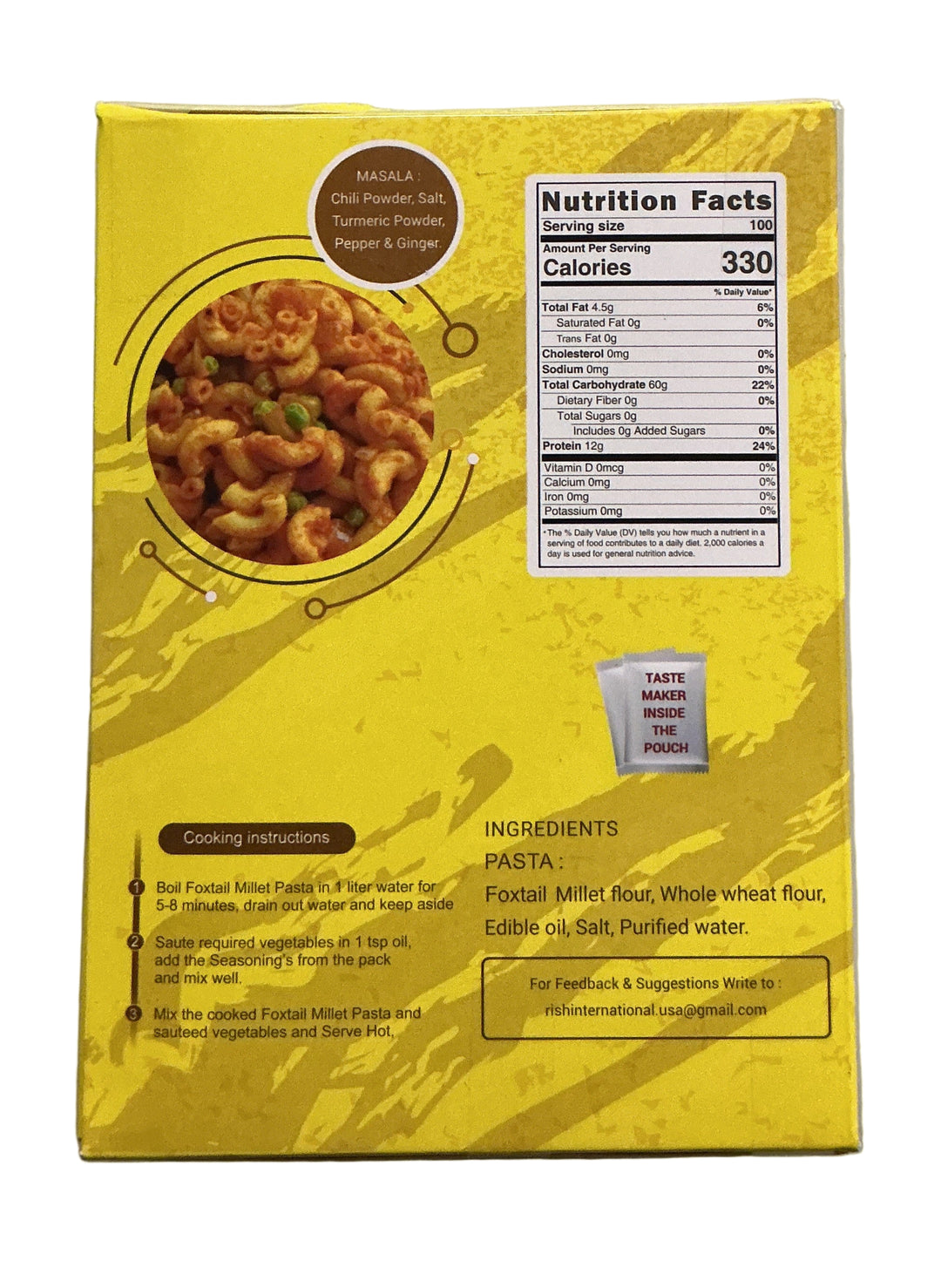 Shree Krishna Foxtail Millet Macaroni Pasta 180g