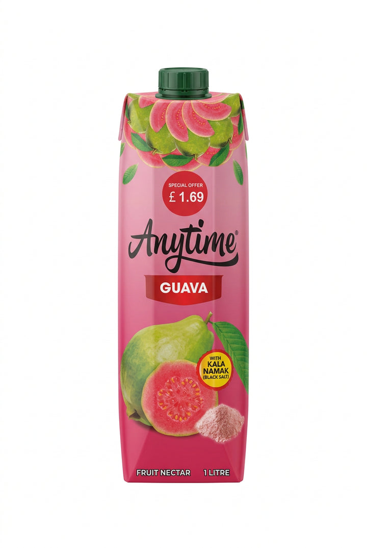 Anytime Fruit Drink Guava 1ltr