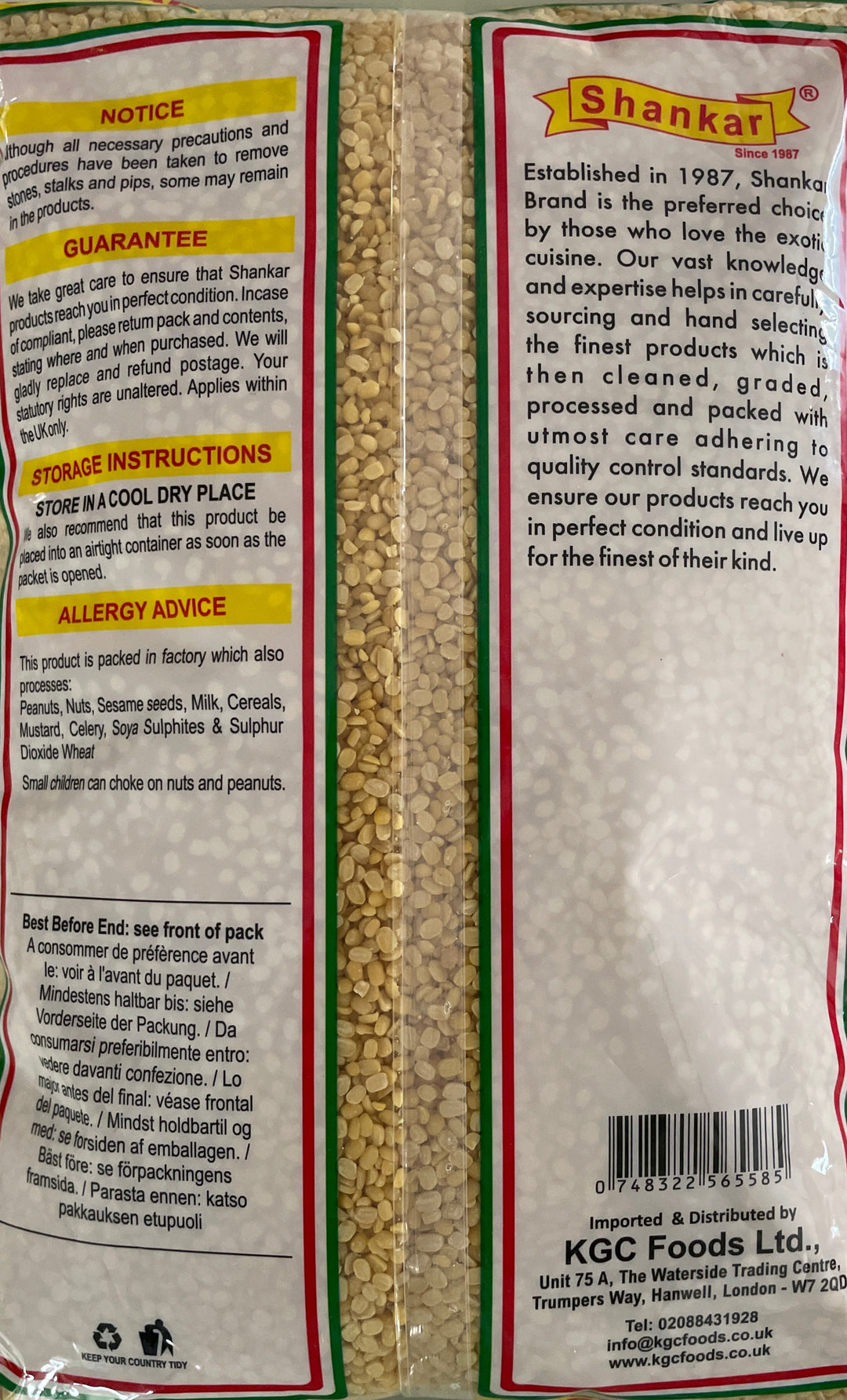 Shankar Lentils Moong Dall Yellow Split 2Kg